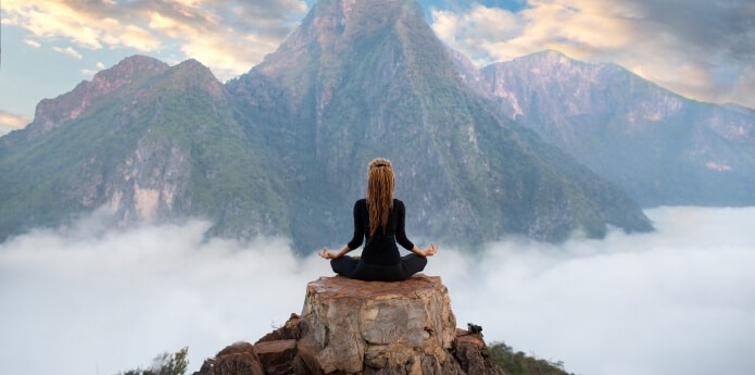 meditation on mountain